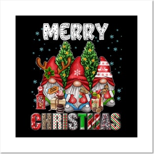 Merry Christmas Gnome Family Funny Xmas Tree Women Men Kids Posters and Art